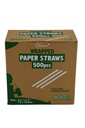 500 pc Wrapped Paper Straw Pack (10 pcs/ctn)
