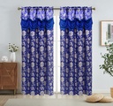 54"x84" Mira Double Layer Jacquard Window Curtain w. Attached Valance (12 pc/ctn)