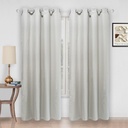 54"x 84" Ava 100% Blackout Grommet Window Curtain, Faux Linen, 100% Polyester (12 pc/ctn)