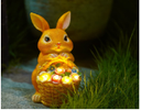 15*12*21.5cm simulated solar rabbit basket decorative ornaments