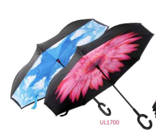 [UL1700] 23&quot; Reverse Double Layer Umbrella, Mixed Colors (60 pcs/ctn)