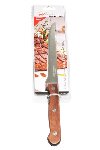 [20352] 6&quot; Full Tang Wood Handle Velvet Knife (96 pcs/ctn)