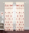 54"x84" Flower Embroidered Window Curtain (12 pcs/ctn)