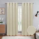 54"x 84" Alexa 99% Blackout Grommet Window Curtain, Faux Linen, 100% Polyester (12 pc/ctn)