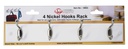 4 Nickel Mountable Hooks White Hangers (12 pcs/ctn)