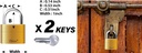 Stainless Steel Pad Lock and Key Set (144 sets/ctn)