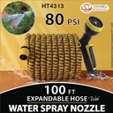 100FT Expandable Hose, with Spray Nozzle, Valve, Hook, Bag (8 set/ctn)
