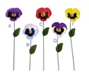 Metal Pansy Garden Stake (24 pcs/ctn)