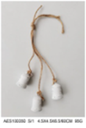 Metal Christmas Bell Hanging, 4.5x4.5x6.5/60cm (1PC/opp bag
24PCS/CTN)