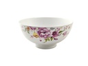 7" Porcelain Bowl, Pink Flower (24 pc/ctn)