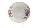 9" Porcelain Soup Plate, Pink Flower (24 pc/ctn)