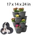 12.5LT Strawberry 4Pcs Set Flower Pot, 430X350X625mm (45 pc/ctn)