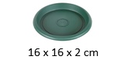 6.5" Flowerpot Tray, Green (10 pc/ctn)