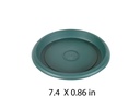 7.4" Flowerpot Tray, Green (10 pc/ctn)