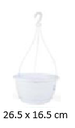 6LT Safir Macrome Hanging Pot, 265(245)X165mm (60 pc/ctn)