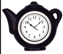 11" Plastic Wall Clock, Teapot Style (10 pc/ctn)