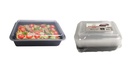 16oz(473ml) 10pc/set Rectangular Food Container, Microwavable, Clear Lid (12 set/ctn)