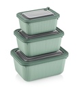 600/1050/1750ml Plastic Food Storage Container Set (12 sets/ctn)
