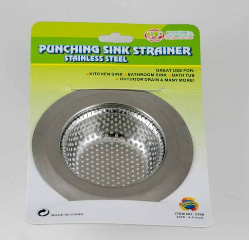 [2296] 4.5&quot; Stainless Steel Punch Hole Sink Strainer (144 pcs/ctn)