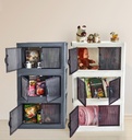 3 Section Plastic Storage Cabinet, 19.1"x 11.6"x 32"48.5x29.5x81.3cm)  (1 pc/ctn)