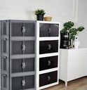 4 Section Plastic Storage Cabinet, 19.1"x11.6"x 42.3"(48.5x29.5x107.5cm)  (1 set/ctn)