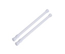 2 pc 17.7"~31.5"(45~80cm) Adjustable Steel Shower Rod, White (24 set/ctn)