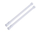 2 pc 25.6"~47.2"(65~120cm) Adjustable Steel Shower Rod, White (24 set/ctn)