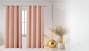54"x84" Nora 90% Blackout Grommet Window Curtain, Solid Color, 100% Polyester (12 pc/ctn)
