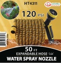 50FT Expandable Hose, with Spray Nozzle, Valve, Hook, Bag (10 set/ctn)