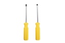 2 pieces Stainless Steel/TPR Screwdrivers, 1 pc Phillips + 1 pc Flat Head(144 set/ctn)