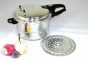 7 Liter Aluminum Pressure Cooker with Steamer (4 pcs/ctn)