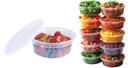 8oz(240ml) 10pc/set Round Food Container, Microwavable, Clear Lid (12 set/ctn)