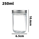 250ml (8.5oz) Glass Jar with Double Wall Tin Lid (72 pc/ctn)