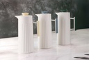 1.05QT(1000ml) Modern Ribbed Vacuum Flask with Handle, mixed Color (12 pc/ctn)