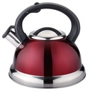 3QT Stainless Steel Heavy Gauge Wine Red Kettle (6 pcs/ctn)