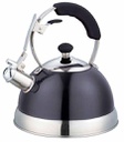 2.6QT Stainless Steel Black Whistling Kettle (6 pcs/ctn)