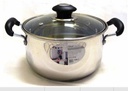 Stainless Steel Sauce Pot with Glass Lid 2.0QT 6.5" (6 pcs/ctn)