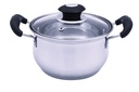 Stainless Steel Sauce Pot with Glass Lid 2.0QT 6.5" (6 pcs/ctn)