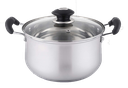 Stainless Steel Sauce Pot with Glass Lid 2.8QT 7.0" (6 pcs/ctn)