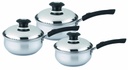 Stainless Steel Sauce Pan with Lid 6pc Set (6 sets/ctn)