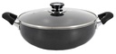 11" Non-Stick Pfluon Coated Casserole w Glass Lid (6 pcs/ctn