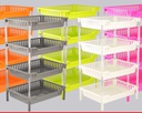19.9x15"x35.8" 4 Layer Plastic Storage Shelf (6 pc/ctn)