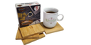 4 pc set 4" Square Bamboo  Coaster for Drinks (24 sets/ctn)