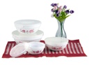 4 pc Rose Flower Food Storage Bowl (12 sets/ctn)