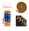 2 pc 72" Round Boot Laces, Light Brown (288 sets/ctn)