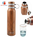 750ml Wood 304 Stainless Steel Flask (12 pcs/ctn)