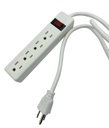 9" 4 Outlet Power Strip w. Circuit Breaker (24 pc/ctn)