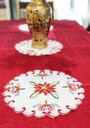 12" Round Flower Table Cloth, 6pc Red/White (1000 pc/ctn)