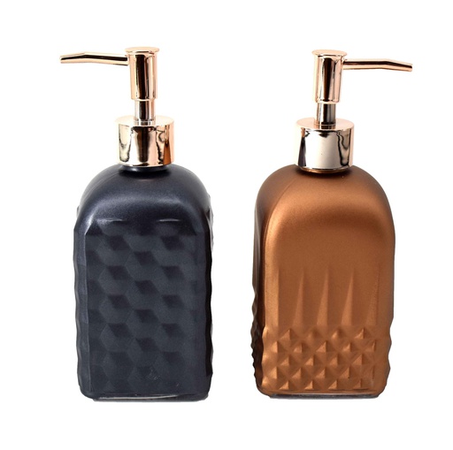 [GL1700] 400ml Rose Gold Pump Head Glass Soap Dispenser (24 pcs/ctn)