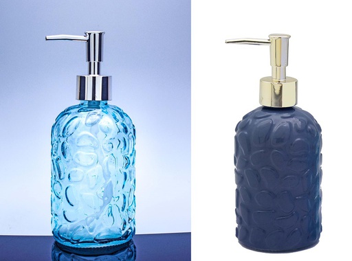 [GL1600] 400ml Silver Pump Head Glass Soap Dispenser (24 pcs/ctn)